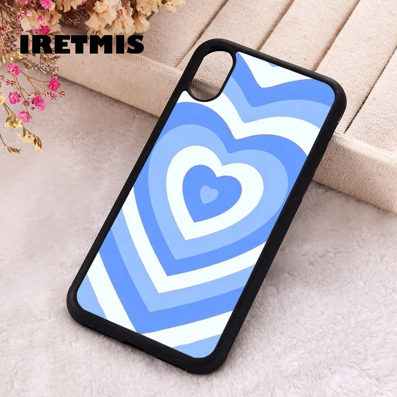 Чехол Iretmis 5 5S SE 2020 для телефона iPhone 6 6S 7 8 Plus X Xs XR 11 12 Mini Pro Max силиконовый с синими