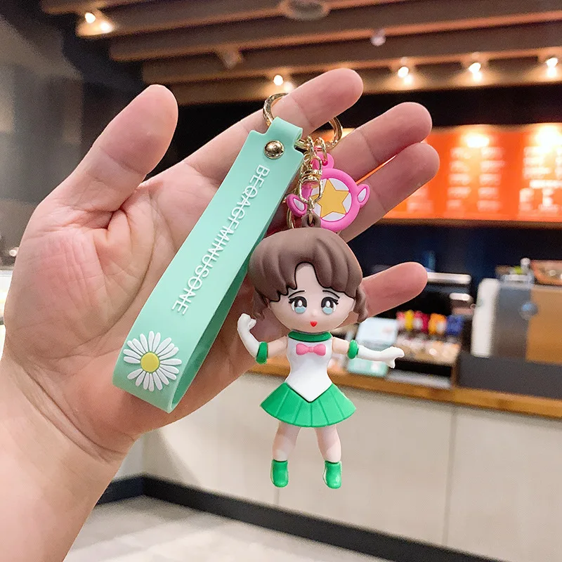 

Kawaii Sailor Moon School Bag Pendant Doll Creative Girl Bag Pendant Key Chain Ring Doll Key Chain Christmas Gift