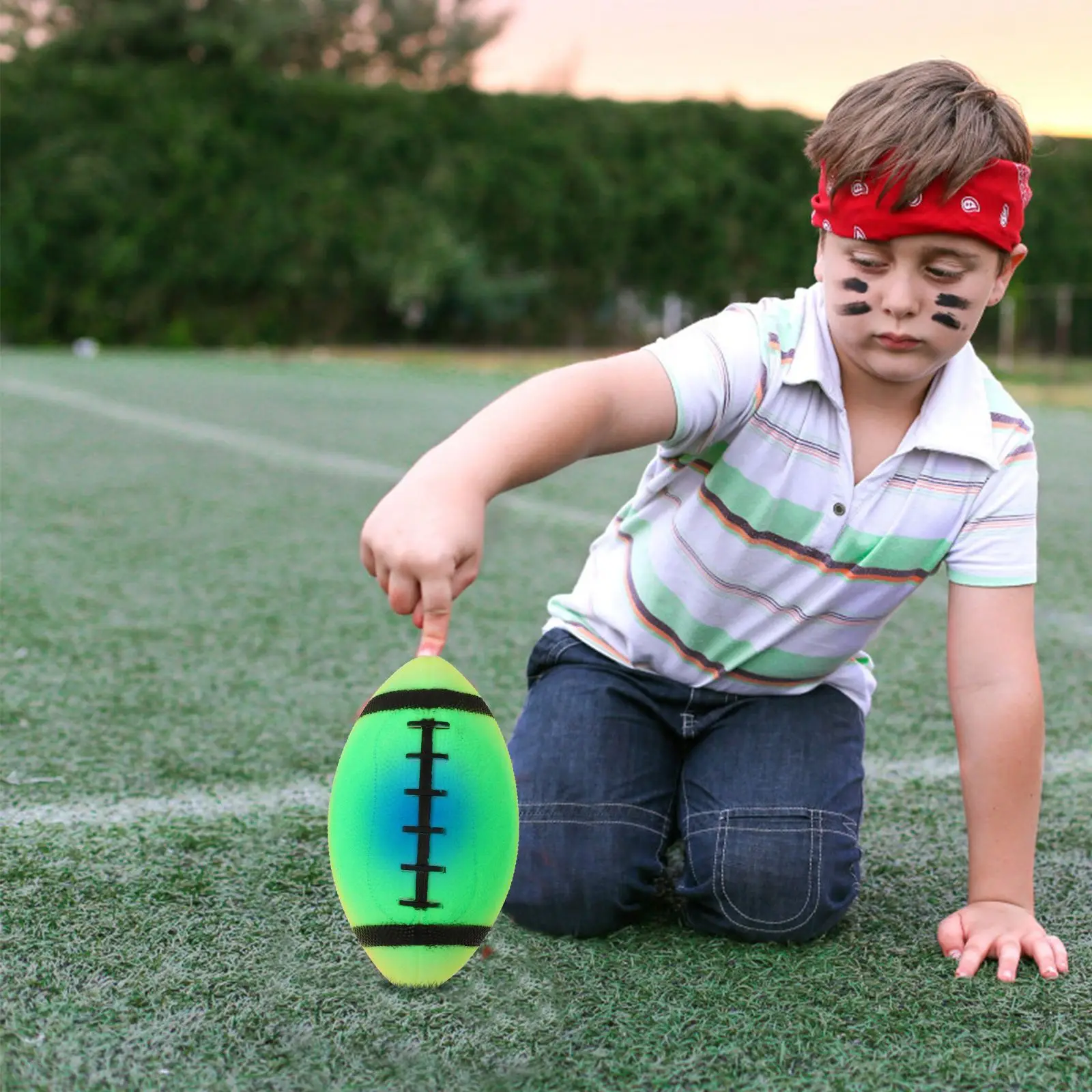 

2 Sets/6pcs Inflatable Ball Toys Rugby Soccer Ball and Basketball Shape Balls