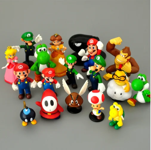 

Экшн-фигурки из ПВХ «Супер Братья Марио», игрушки Йоши, персик, принцесса, Луиджи, стесняйтесь, парень, гриб, осел, модель Kong, Мультяшные куклы