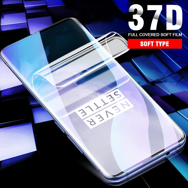 37D полноразмерная мягкая Гидрогелевая пленка для Oneplus 7Pro 7 6T Защитная экрана не