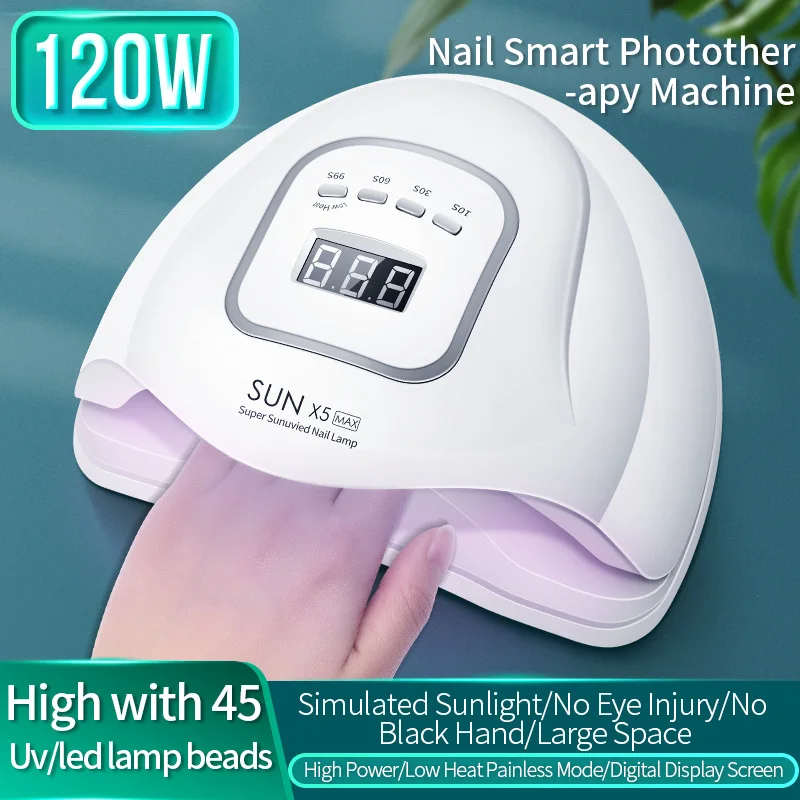 УФ лампа SUNX5 MAX СВЕТОДИОДНЫЙ светильник для ногтей 90 Вт 45 дюймов светодиодный с ЖК
