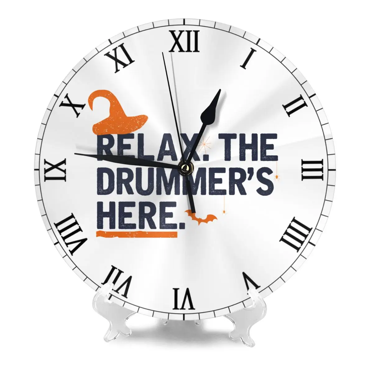 10inchRelax The Drummer S Here Смешные барабанные барабаны Playe(2) круглые Настенные часы