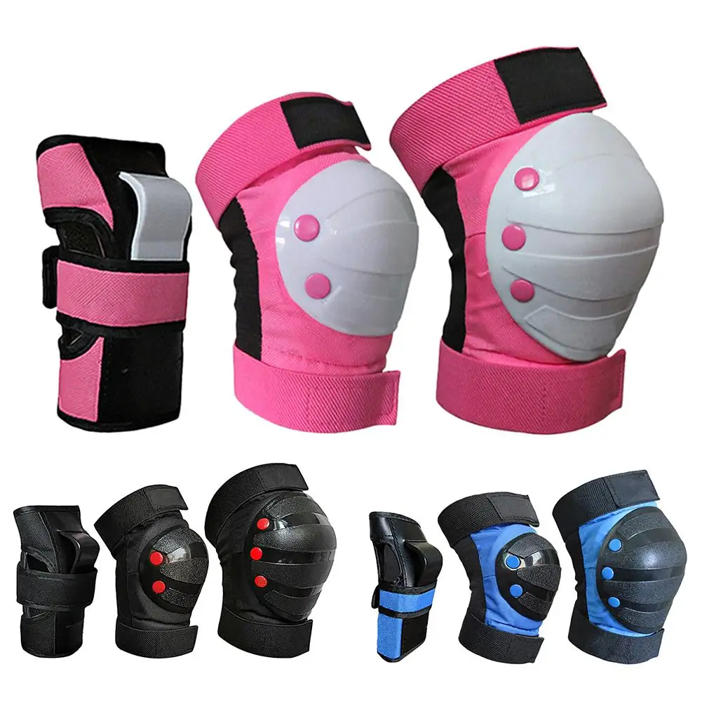 

6Pcs/Set Adult Kid Roller Skating Knee Wrist Hand Brace Pads Protective Guard For Cycling Skate Bike Protective
