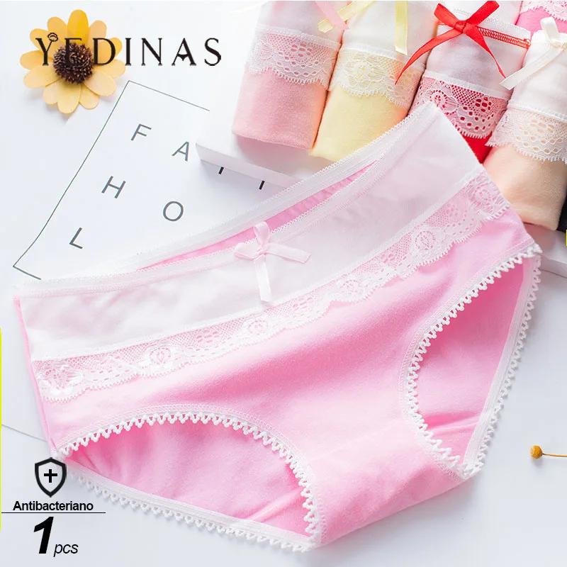 Yedinas хлопковые трусы для женщин одноцветные женские трусики комфортное нижнее