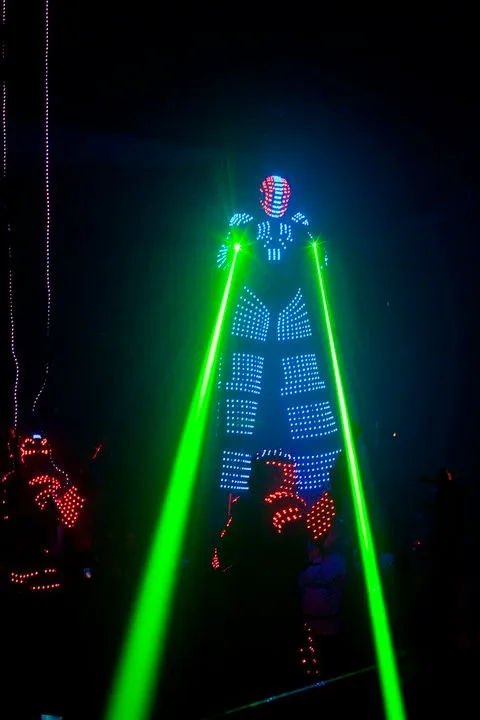 Костюм Робота Kryoman со светодиодными светящимися подсветками костюм Дэвида Гетта