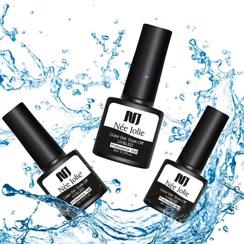 Усиленный гель NEE JOLIE 8 мл полупрозрачная белая защита для ногтей усилитель