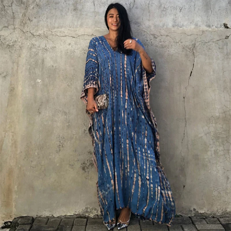 2021 женское пляжное платье в богемном стиле с принтом купальный костюм накидка