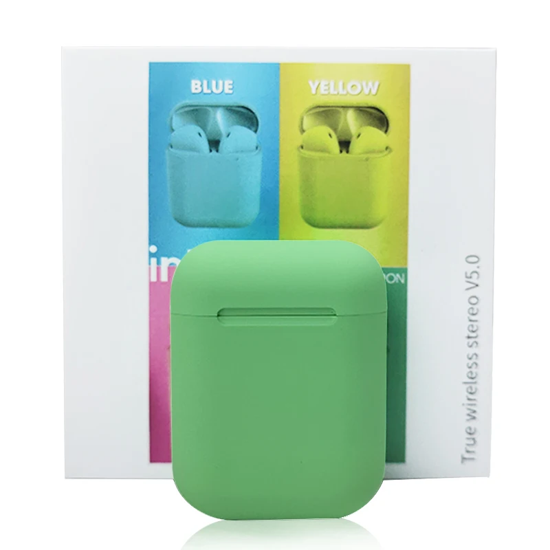 Macaron-Green I11 i9s i7mini Tws Беспроводная bluetooth-гарнитура HD стерео V5.0 беспроводная гарнитура в уши с зарядной подставкой для всех смартфонов - Цвет: Macaron-Green