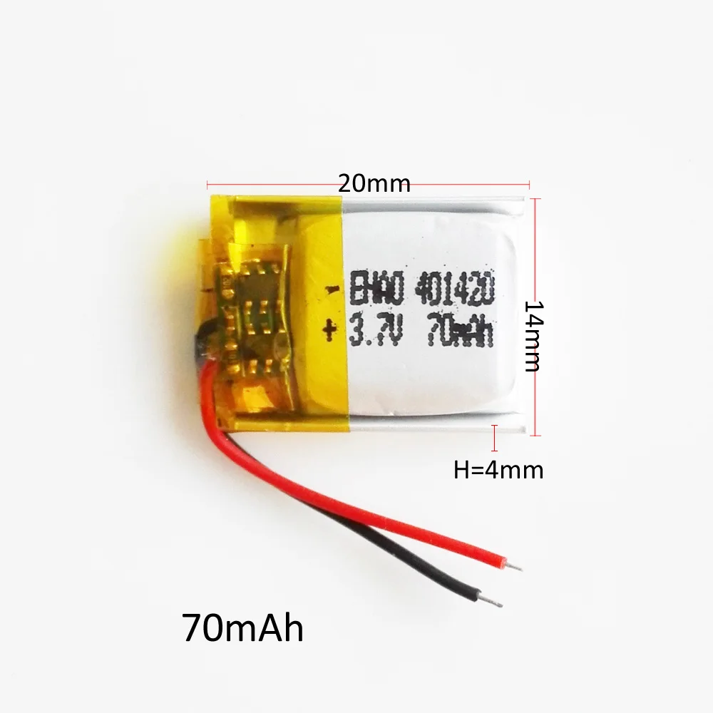 Литий полимерная аккумуляторная батарея 3 7 401420 в 70 мАч 10 шт.|rechargeable battery|battery for