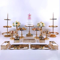 6 16 pc european style crystal metal cupcake wedding cake stand rack set holiday party displaytray
