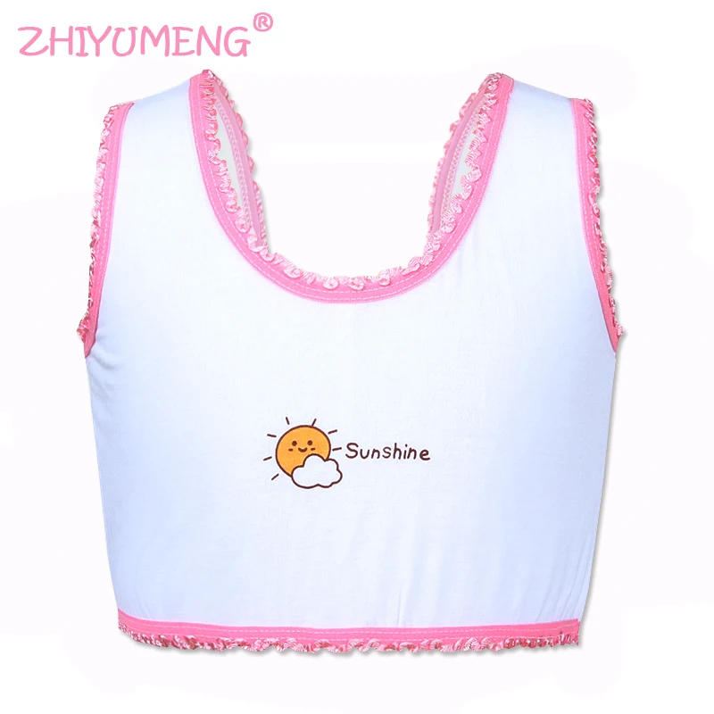 Кружевной жилет нижнее белье бюстгальтер дети спандекс от 8 до 12 лет маленькая