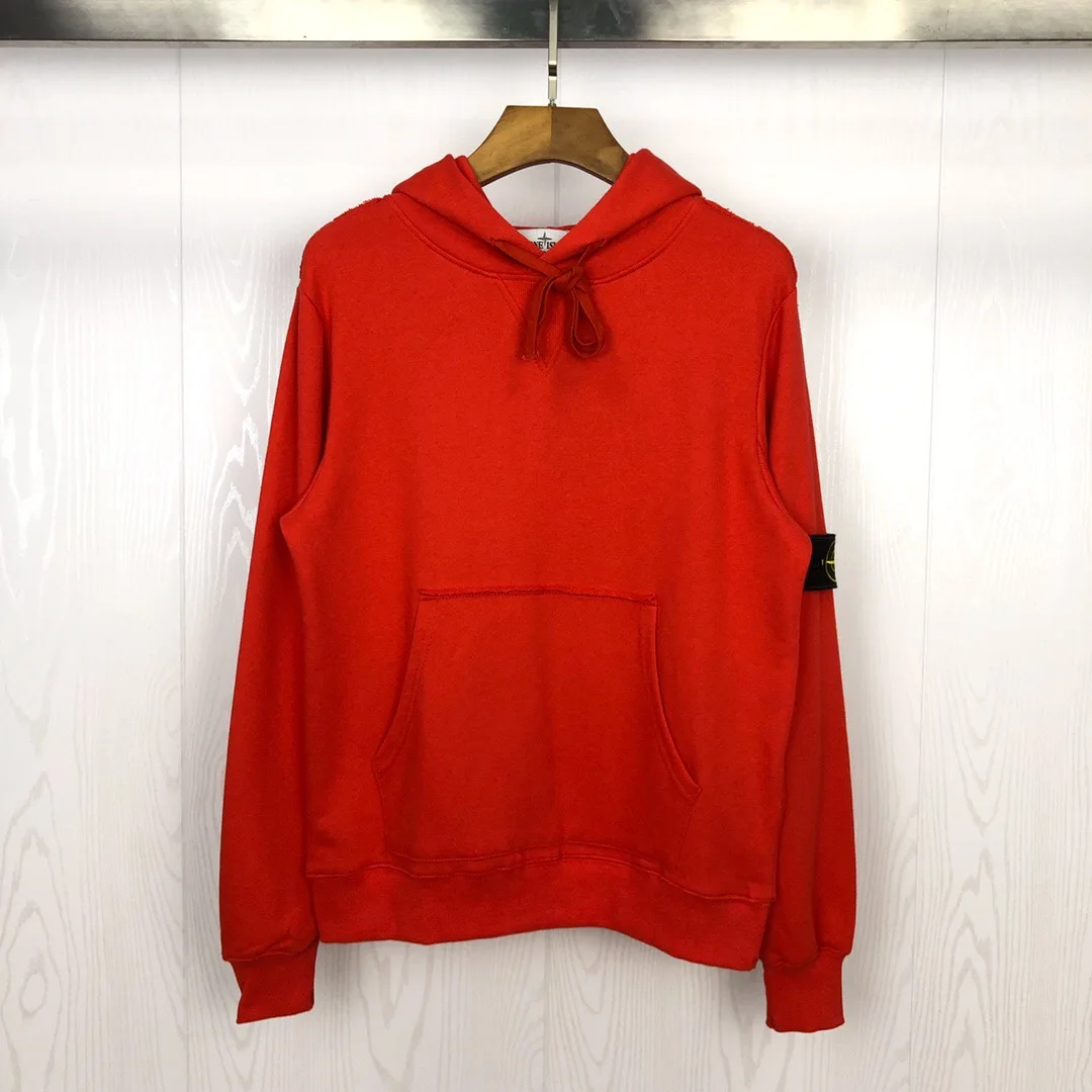 

STONE ISLAND Spring and Autumn New Products Simple and Versatile Pure Color Hoodies for Men and Women Couples Thin Hooded Pullov