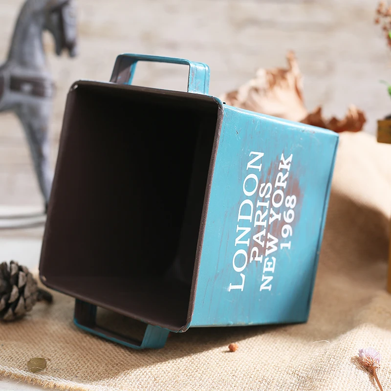 Скандинавский пасторальный Стиль металлическая ваза кашпо для искусственных