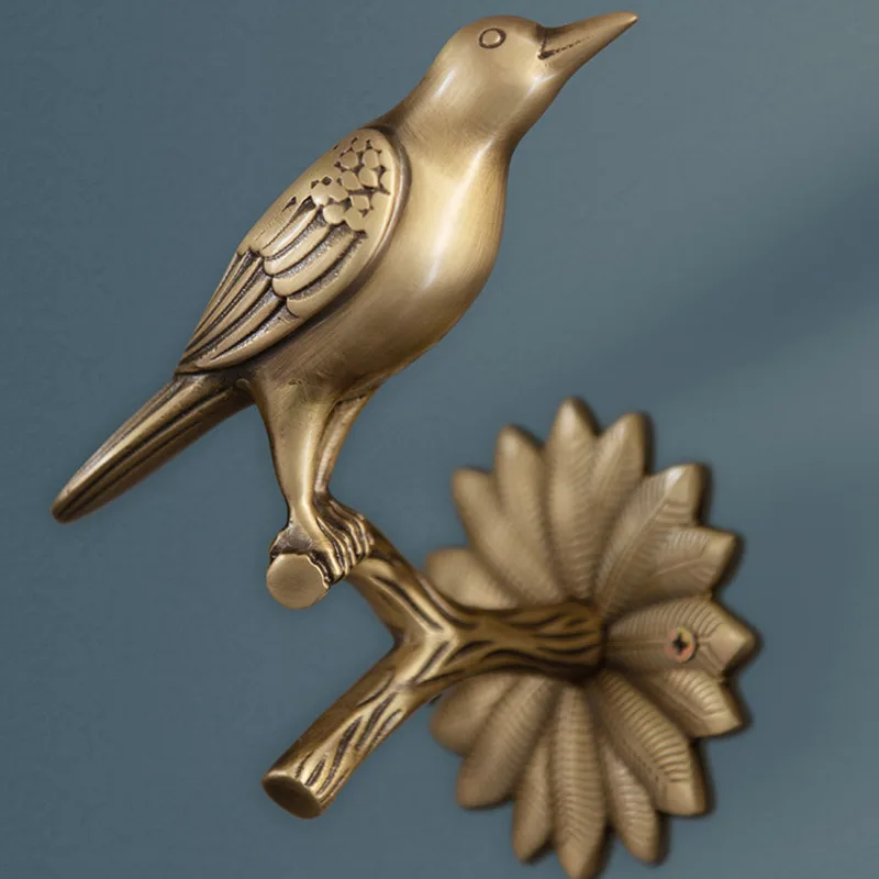 

Vintage Brass Curtain Hook Cute Animal Bird Curtain Buckle Modern Wall Decoration Creative Living Room Bedroom Home Decoration