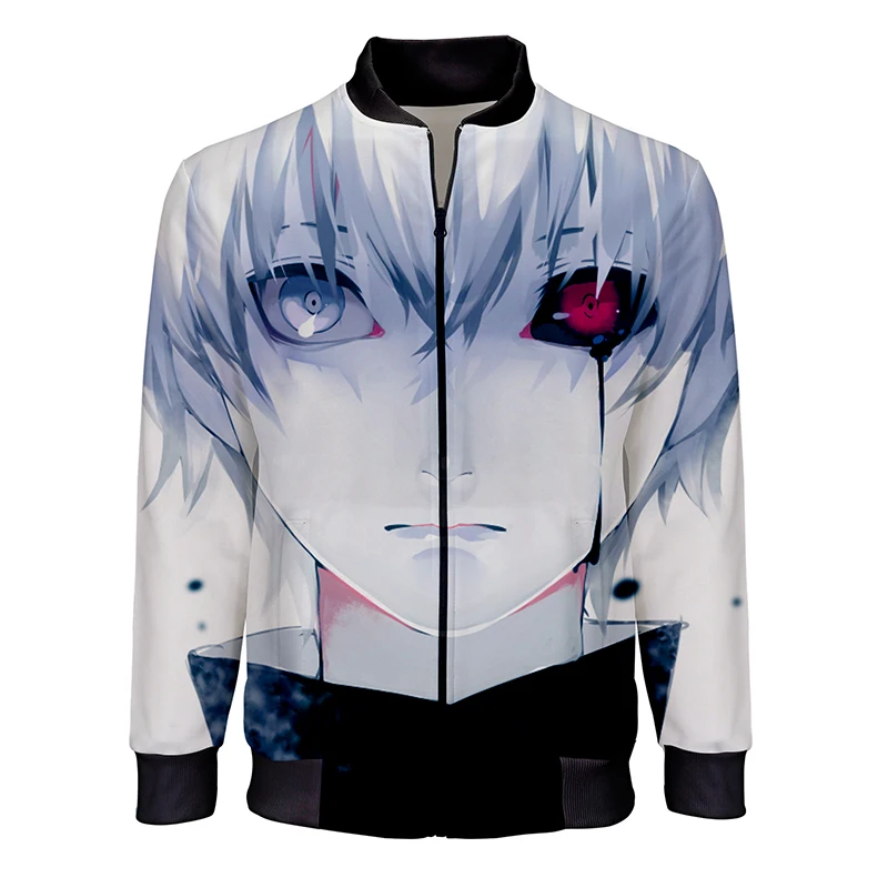 Harajuku аниме куртки для мужчин/женская одежда с надписью Tokyo Ghoul 3D принтованные