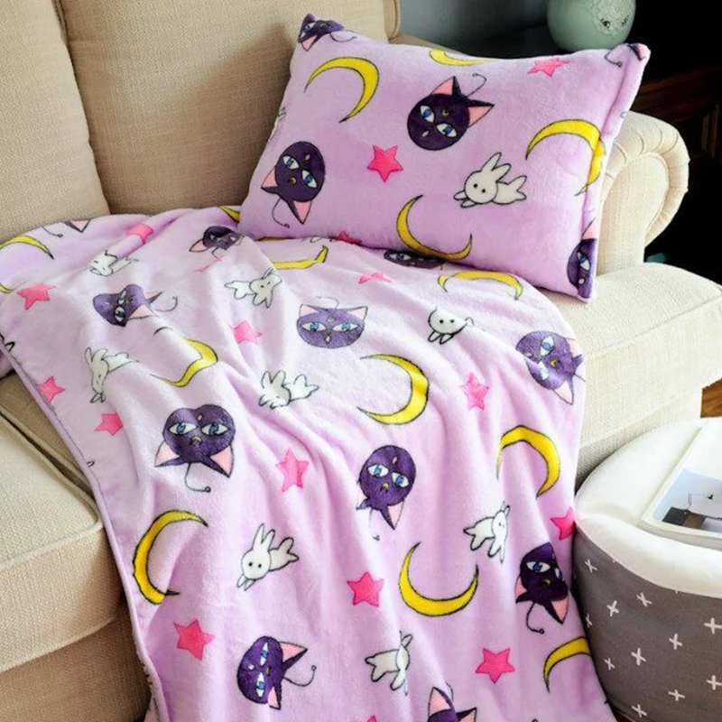 Star Moon Blanket Polyester fiber Travel Cushion Cover Soft Home Office Warm Supplies pillowcases sold separately | Дом и сад