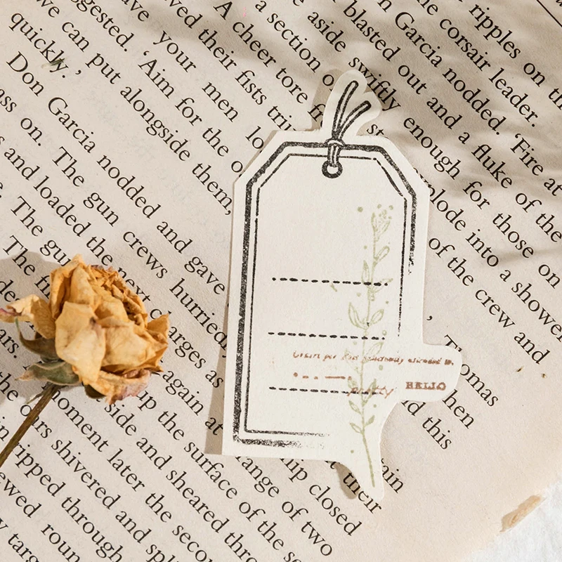 Винтаж серии бирки деревянный штамп в виде геометрических фигур этикетка