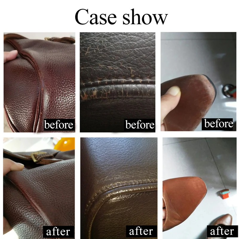 Темно коричневый восстанавливающий крем для покраски кожаных диванов сумок