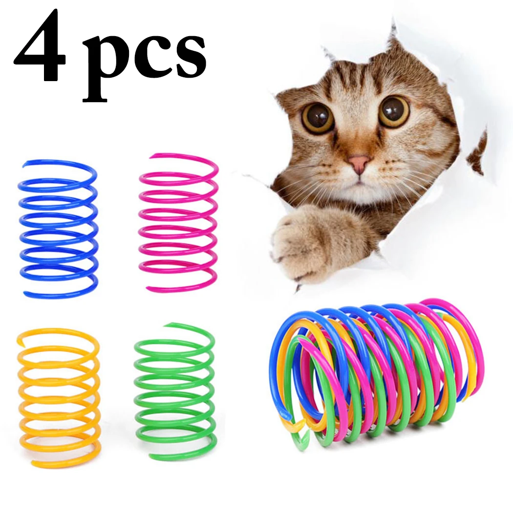 

4PCS Funny Pet Toys Cat Spring Toy Creative Cat Interactive Toy Pet Play Toys For Cats Kitten Pet Supplies