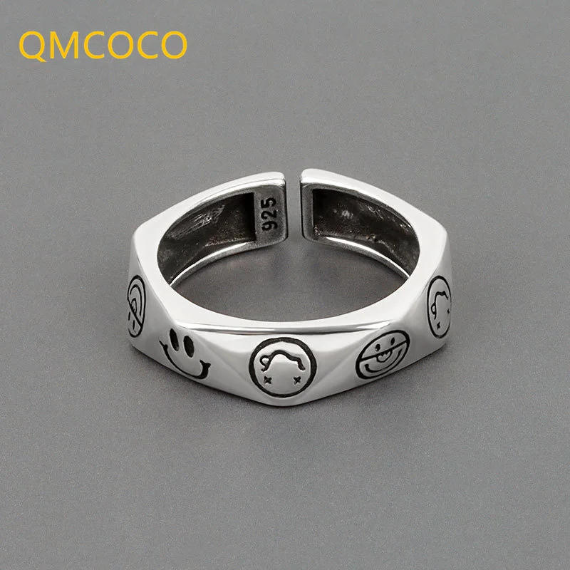 QMCOCO – bague en argent thaïlandais pour femmes  bijou de décoration tendance  couleur argent