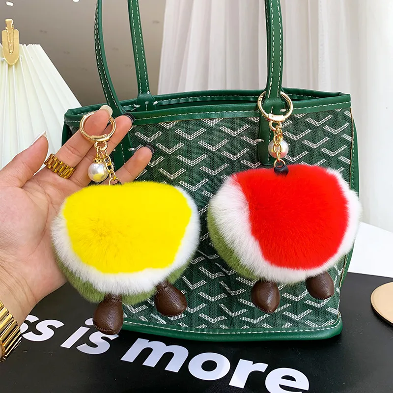 11 см пушистый кролик рекс брелок меха маленькая игрушка арбуз высокосортные