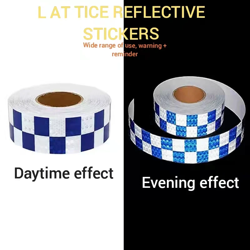 

1 Roll 5cm x 3cm Car Reflective Tape Decoration Stickers Car Warning Safety Reflection Tape for Trucks Reflector Sticker Film