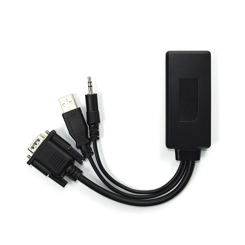 CABLETIME преобразователь из VGA в HDMI кабель с USB питания 3 5 мм аудио адаптер для