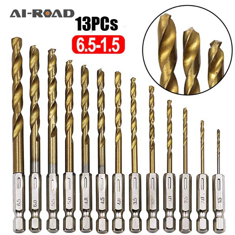 Набор спиральных сверл 13 шт./компл. пильный набор сверло из быстрорежущей стали с