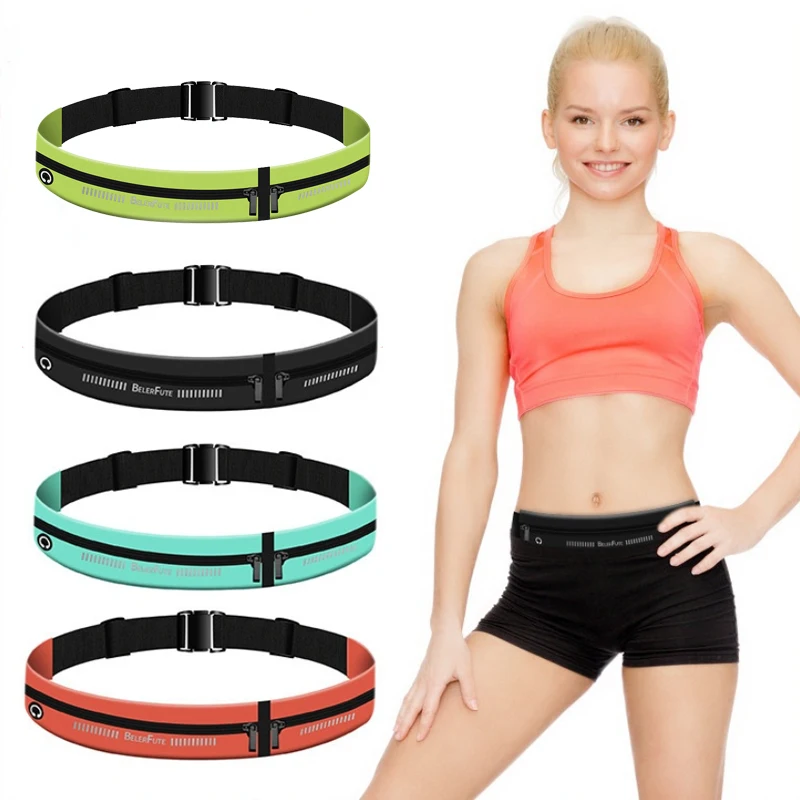 

New Running Bag Sports Fitness Waist Bag Waterproof Ultra-thin Portable Fanny Pack Multifunctional Cycling Bag Phone Purse