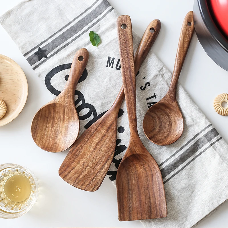 Деревянные ложки для приготовления пищи многоразовая деревянная кухонная