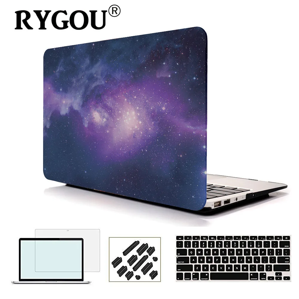 

RyGou For MacBook Air 13 Case, Galaxy Print Plastic Snap On Cases Fits Mac Book Air 11 13 A1932 A1370 A1465 A1369 A1466 Cover
