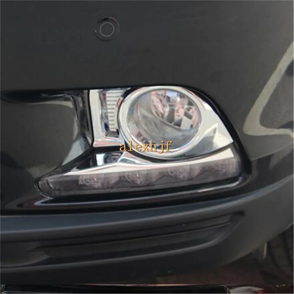 High Quality Front + Rear Fog Lamp Cover ABS Plating Frame Case For TOYOTA HIGHLANDER 2014-2018 4pcs/lot |