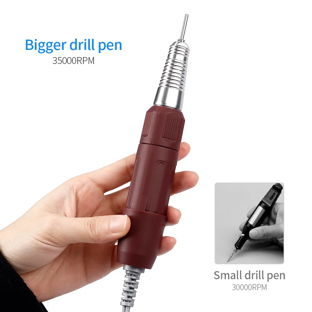 65 Вт 35000 об./мин электрические сверла для ногтей набор фреза Типсы маникюра
