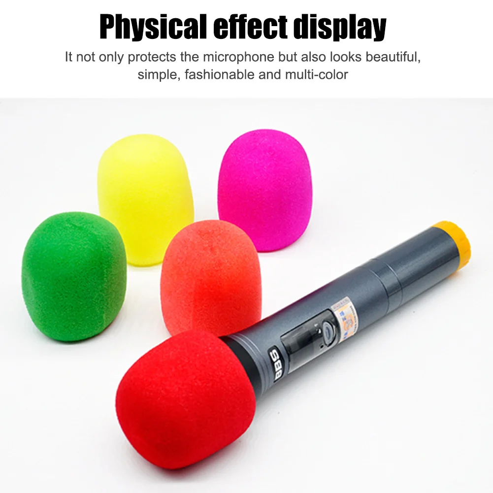 

10Pcs Microphone Foam Mic Sponge Cover Professional Studio Windscreen Mic Protective Shield Caps Microphone Sponge Foam Mic Part