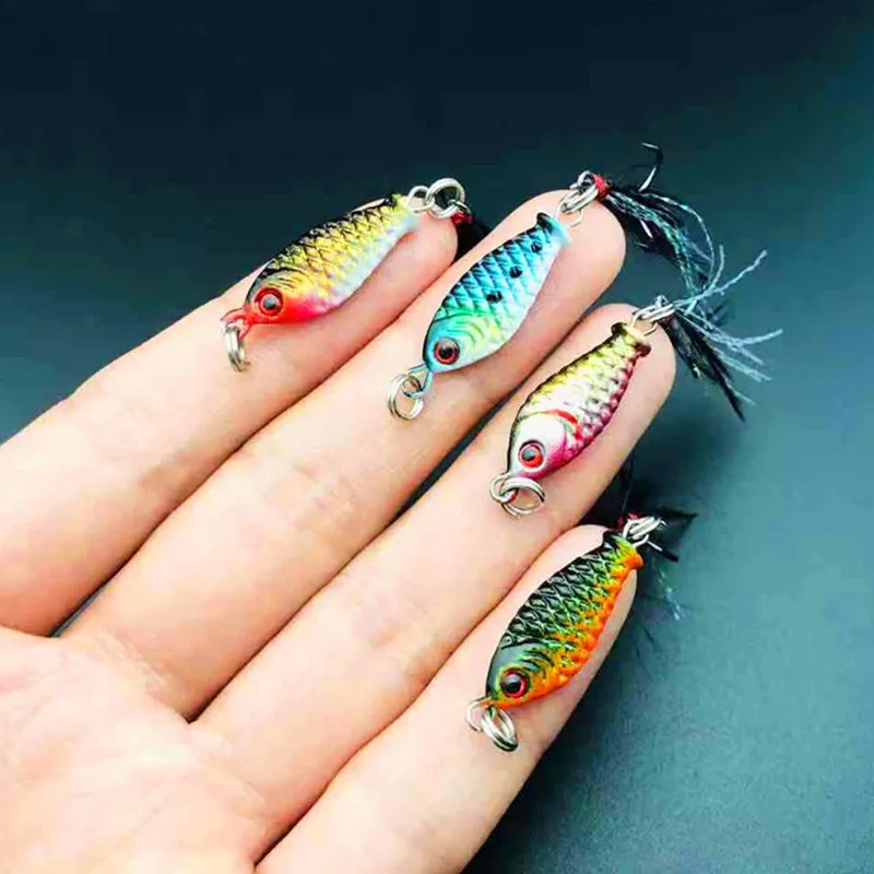 Искусственная Реалистичная рыболовная приманка с пером 2 5 см 3 г | Спорт и