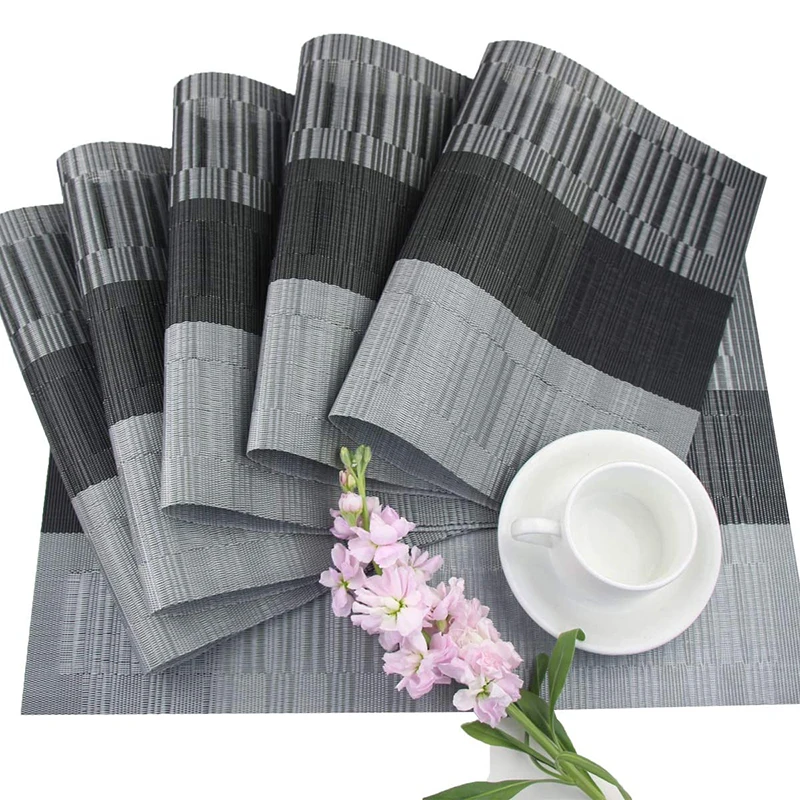 

1PC PVC Washable Placemats for Dining Table Mat Non-slip Placemat Set in Kitchen Accessories Cup Coaster Wine Pad NEW