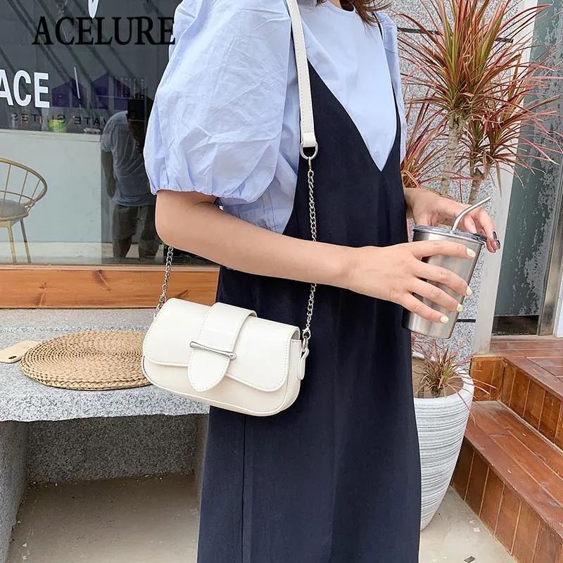 

ACELURE Designer Shoulder Bag Fashion Messenger and Purse PU Leather Crossbody Bags for Women New Solid Color Handbags Purse