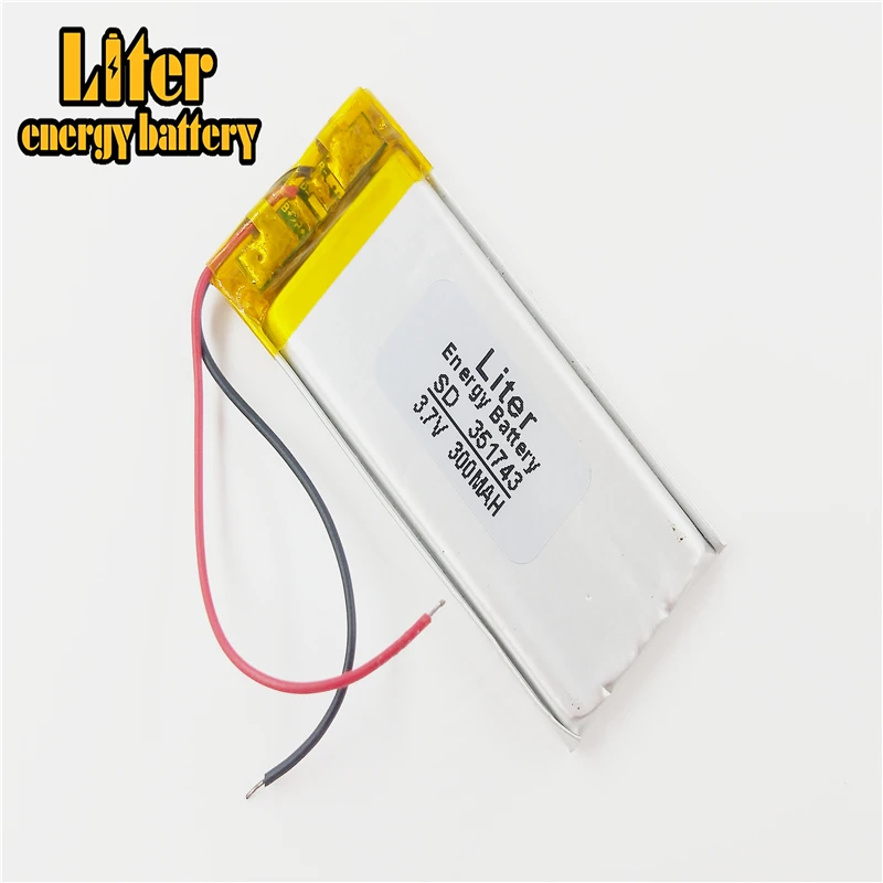 3 7 V литий полимерный аккумулятор 351743 300MAH точка чтения ручка рекордер маленькие