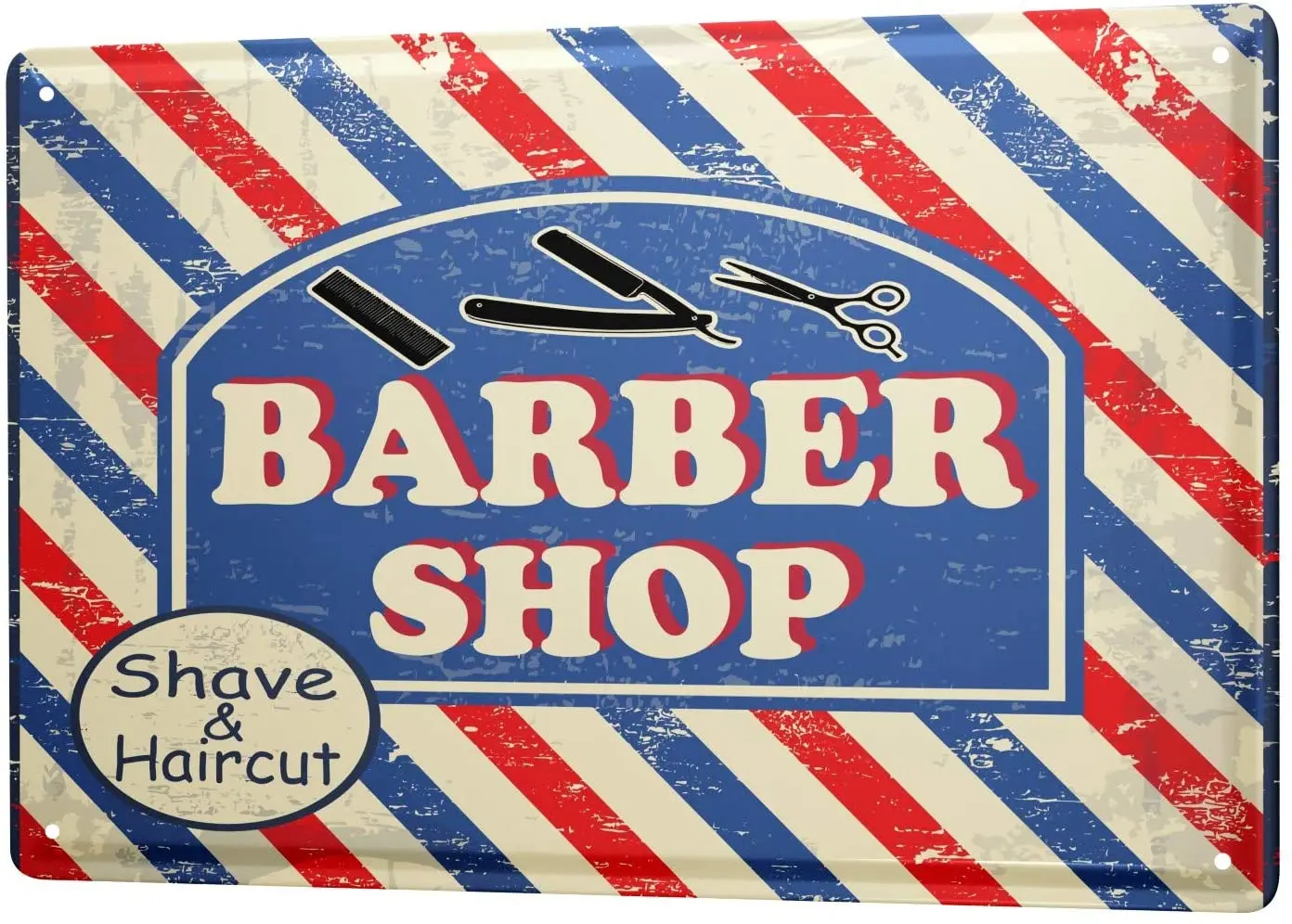 

SINCE 2004 Tin Sign Metal Plate Decorative Sign Home Decor Plaques Nostalgic Barber Shop