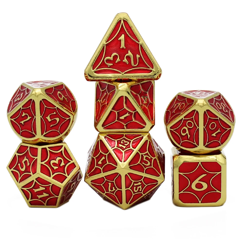 Новинка 2020 металлические игральные кости DnD MTG в комплекте с чехлом для