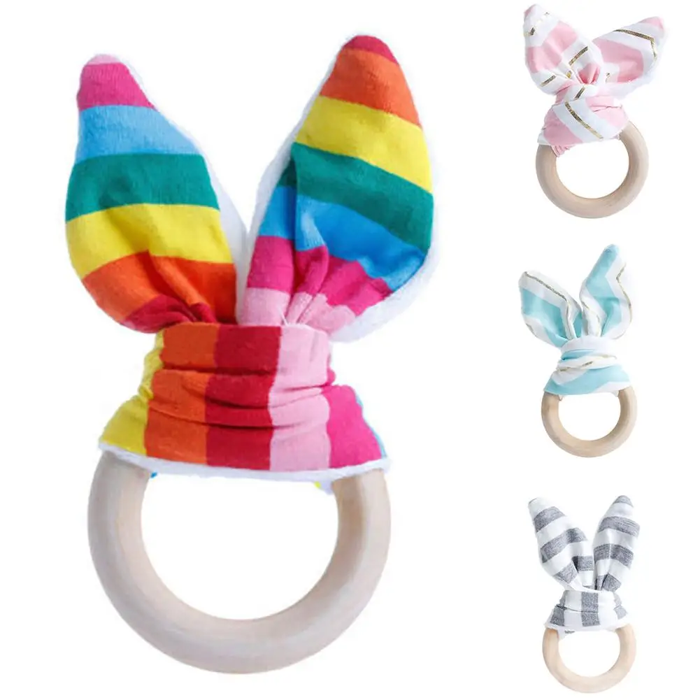 1 шт. милые деревянные десны Прорезыватель для зубов сенсорная игрушка