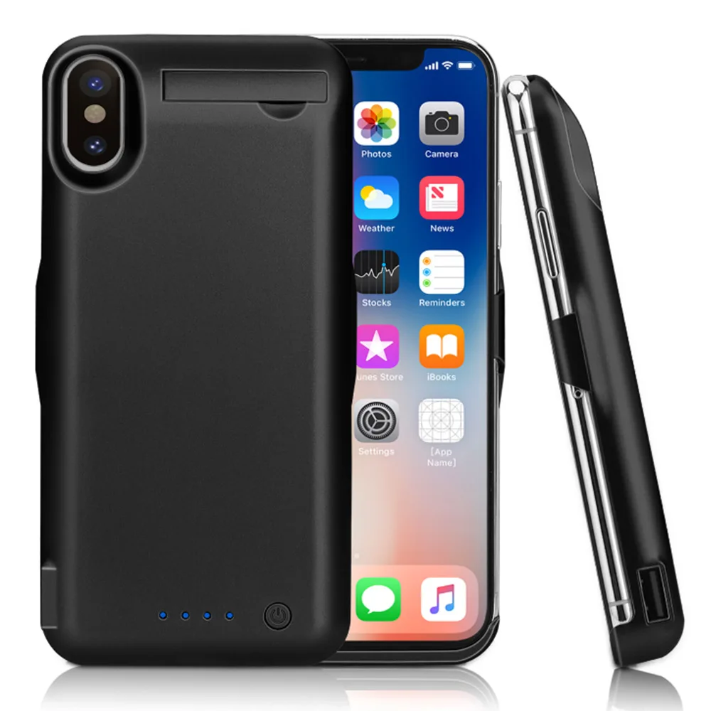 Высококачественный умный чехол с аккумулятором 10000 мАч для Iphone X подставка