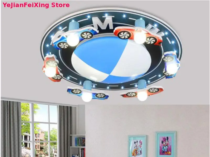 

Nordic childrens room LED ceiling lamp creative racing boy eye protection cartoon lamp room bedroom lamp decorative lighting