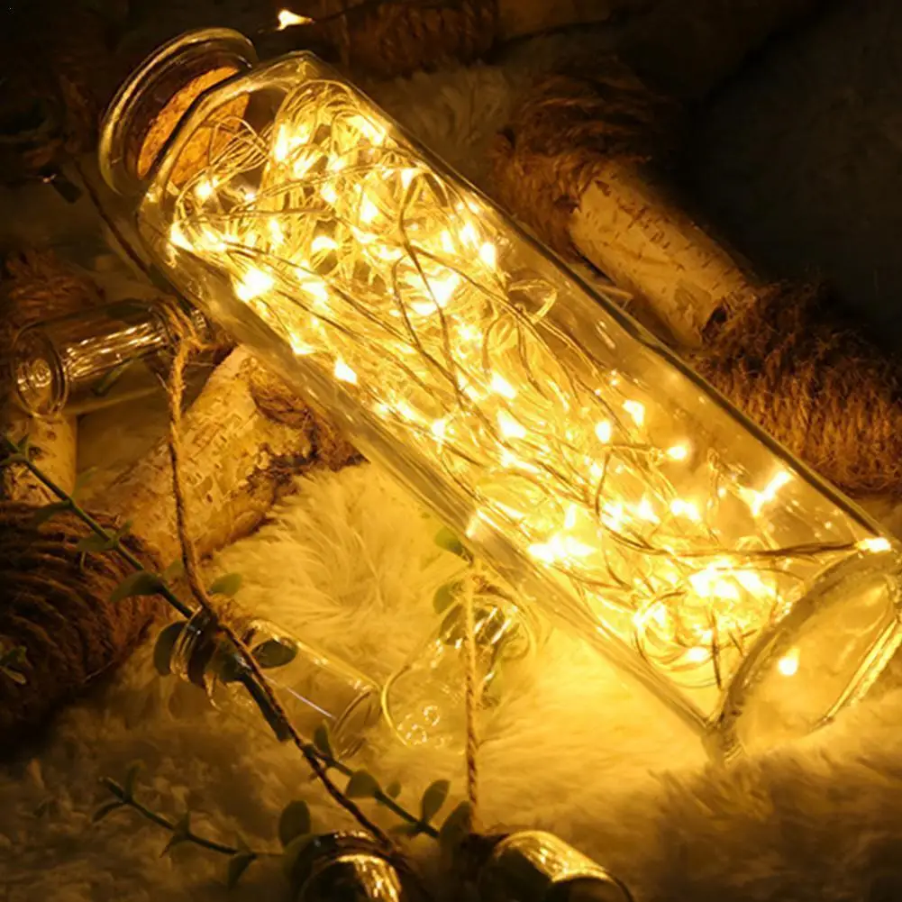 

5 M/10 M/20 M Copper Wire Battery Box Garland LED Wedding Fairy For Home Decoration Light For Party String Decoration Decor J6Y7