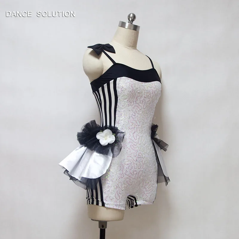 Модные джазовые танцевальные костюмы с блестками кружевной унитард и женский