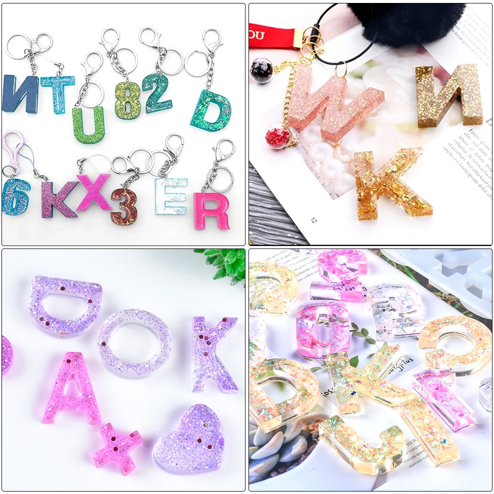 147PCs Resin Casting Molds And Tools Set Cute Animals Letter Number Silicone Mold With Finger Cots For DIY Jewelry Craft Making | Дом и сад