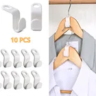 Крючки для вешалки одежды, складные, белые, 10 шт., соединенные крюки
