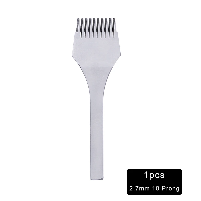 1Pcs 2.7mm10Prong MIUSIE 1 шт. 3,38/3,85/3,0/2,7 мм французский Стиль кожи ремесла дыроколы шить Перфоратор Инструмент Craft одноножевая бумагорезальная машина - Цвет: 1Pcs 2.7mm10Prong