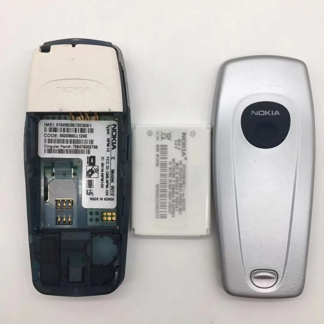 nokia 6010 refurbished original unlocked gsm 9001800 good quality cheap old mobile phone with free shipping 1 year warranty free global shipping
